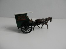 White metal horse drawn shires - white,