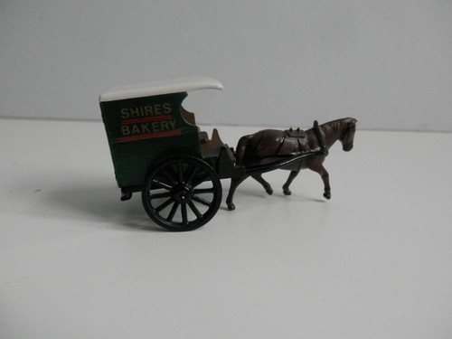 White metal horse drawn shires - white,