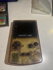 Nintendo Game Boy Color Atomic Purple. With 4 Games and Case. No Battery Cover