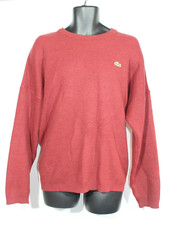 Vintage Lacoste Mens Jumper Large 1980's 80's Size 5 Red Long Sleeve Sweatshirt