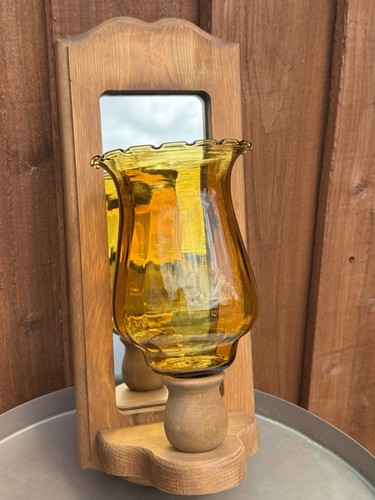 Vintage mcm wooden - wooden, mirrored