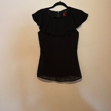 Black Ruffled Blouse Debbie