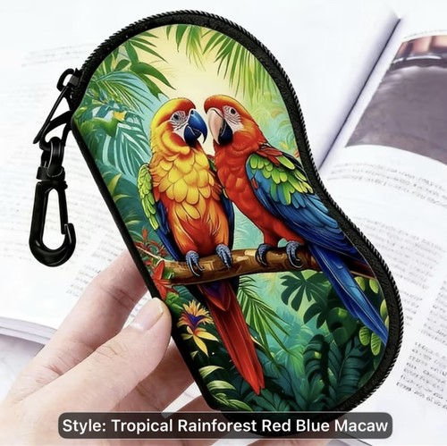 Rainforest red blue macaw - red,