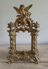 Antique Edwardian Easel Frame c1905 Beatrice Rd No 459551 Cherubs Metal Gilt