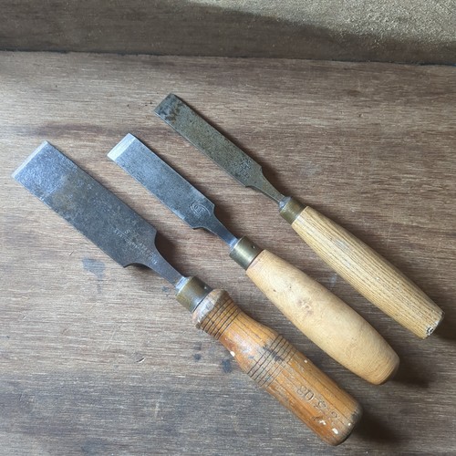 Vintage firmer chisels ward - firmer, x3