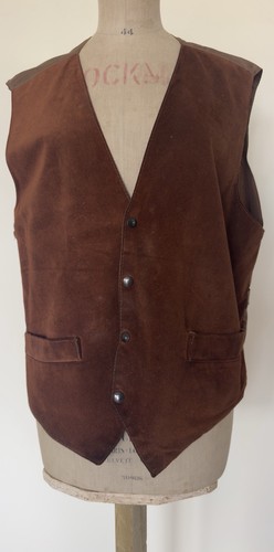 Leather suede waistcoat - leather,