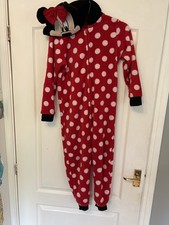Disneyland Paris Minnie Mouse One Piece Nightwear Bodysuit - size 8 years