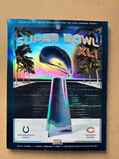 Super Bowl XLI NFL Programme Indianapolis Colts vs Chicago Bears Stadium Version