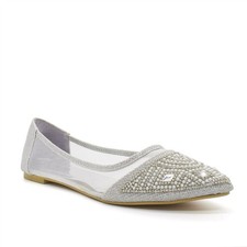 New Girls Diamante Kids Flat