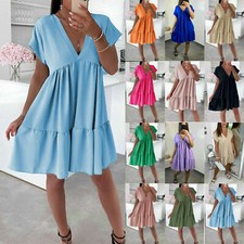 V-Neck Smock Dress Summer