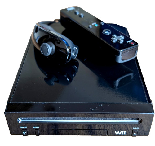Nintendo wii black console - wii,