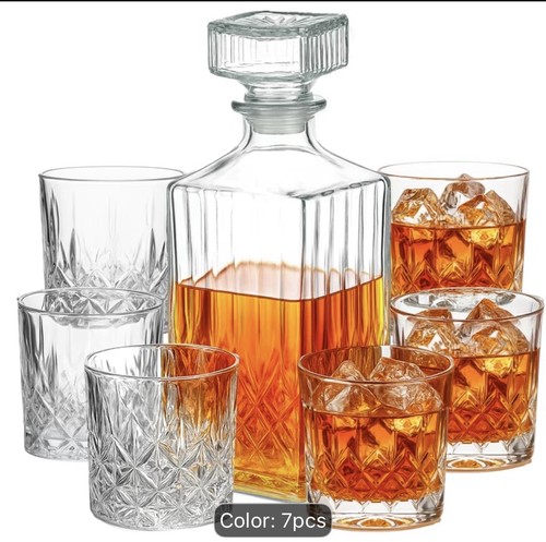 Piece crystal glass - glass, decanter