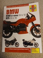 BMW K100 RS,RT,LT,K75,K75 C,T,S,RT HAYNES MANUAL 1983-1996 "HARDBACK"