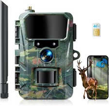 WOLFANG 4G LTE SIM 2K 48MP Wildlife Trail Camera, Motion, Night Vision, IP66