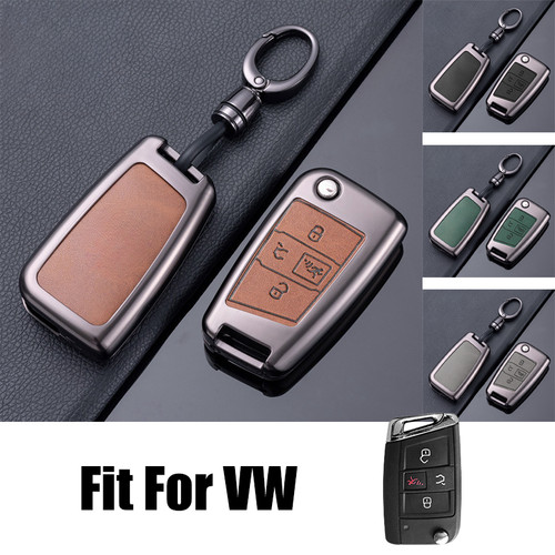 Zinc alloy leather car key - alloy, fob