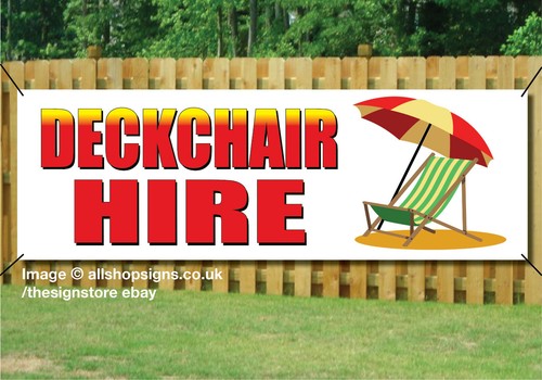 Deckchair hire sign banner - deckchair,