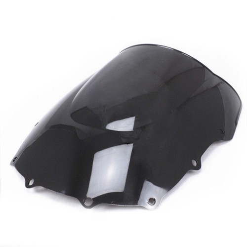Black double bubble windshield - double,