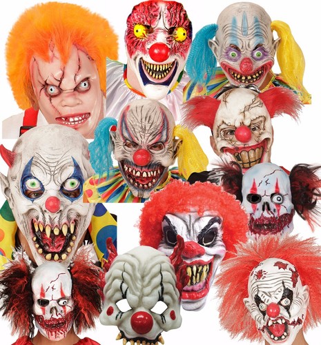 Adult evil circus clown - evil, mask