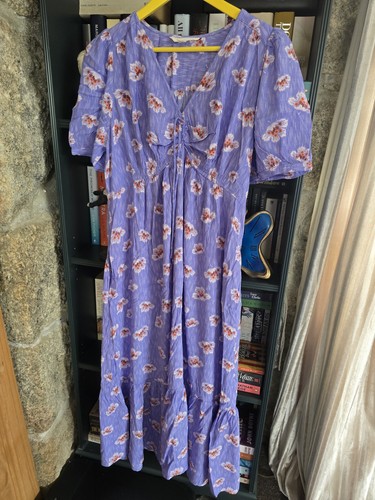 Beautiful violet floral maxi - violet,