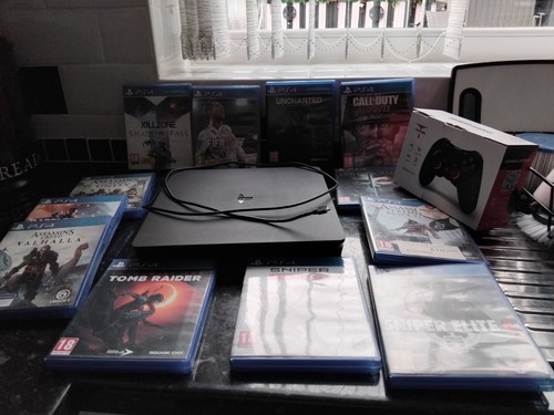 Sony playstation slimwith 10 - sony,