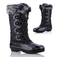 Ladies Womens Waterproof Warm Walking Winter Rain Snow Mid Calf Boots Shoes Size