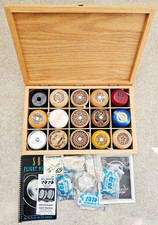 Vintage Tom Kuhn Heirloom Wooden Box Collection 15 Yo-Yos Set Lot Extras Rare