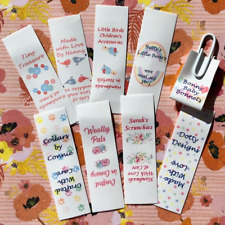 Small personalised craft labels for sewing and handmade items. Little Labels.