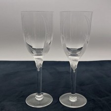 Lalique Crystal Ange Champagne Flutes x2 Angel 20.5cm Signed to Base 220ml