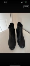 New Next Black Leather Chelsea Boots 6 39 Forever Comfort