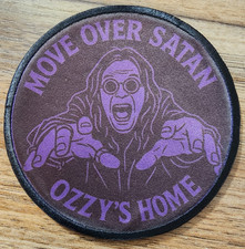 move over satan oz is home HEAVY METAL BIKER BATTLE JACKET  SEW / IRON ON PATCH