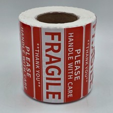 Fragile Stickers – 50×76mm “Fragile Handle With Care” Labels – Packaging Mail