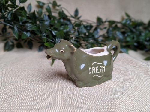 Welsh pottery cow - pottery,