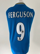 Signed DUNCAN FERGUSON Shirt - Everton -PROOF/COA- Newcastle United Scotland