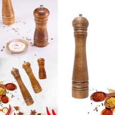 Oak Refillable Wooden Salt Pepper Mill Herb Spice Grinder Manual 5" 8" 10"