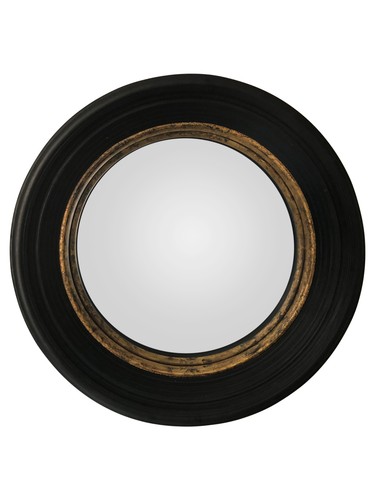 Antiqued black convex fisheye - black,