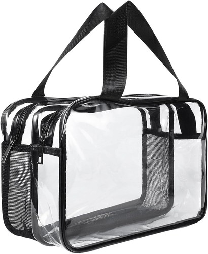 Clear toiletry bag - toiletry, bag,