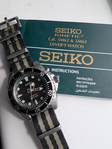 Seiko 5m62 kinetic diver - kinetic, diver's