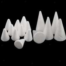 15-Packs Solid Cone Styrofoam