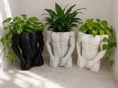 Large male body planter 3d - large,