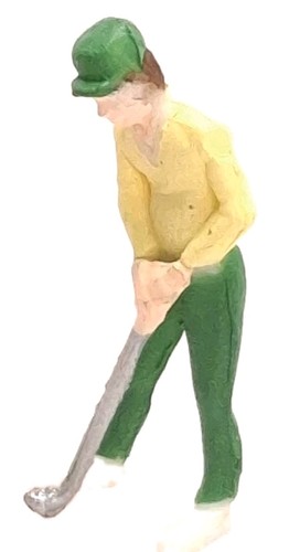 Miniature male golfer figure - miniature,