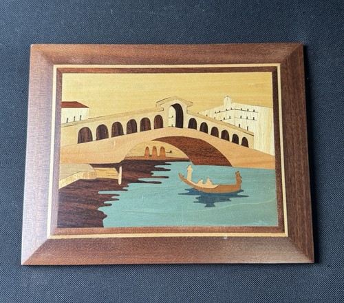 Vintage wooden inlaid - vintage,