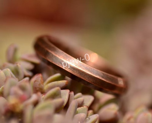 Beveled edges copper ring - beveled,