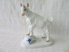 QUALITY VINTAGE 20THC MEISSEN BILLY GOAT & CUP FIGURE ERICH HOSEL 380gs