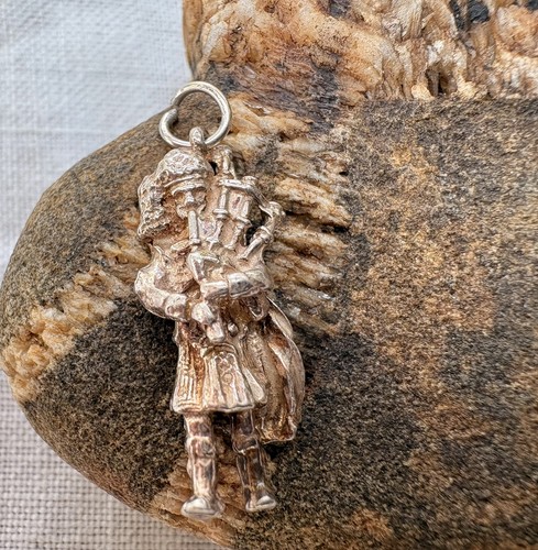 Vintage silver scottish piper - vintage,