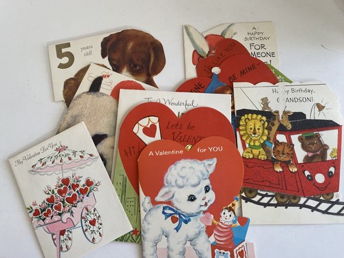 Vintage valentine card lot - valentine,