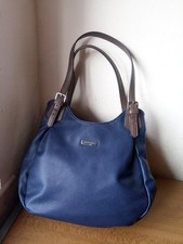 Principles black faux leather bag handbag double sided Blue Brown, Debenhams 