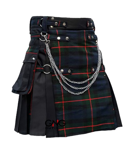 Men scottish gothic kilt gun - men,
