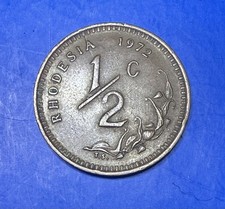 1972 Rhodesia Bronze 1/2 cent