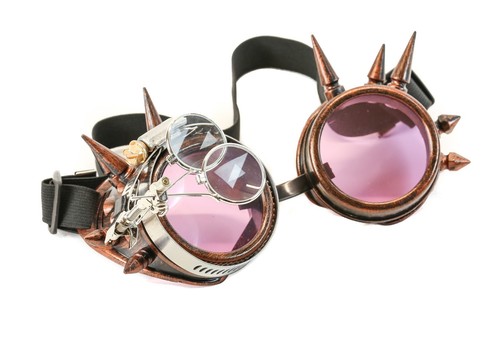 Steampunk copper goggles spike - steampunk,