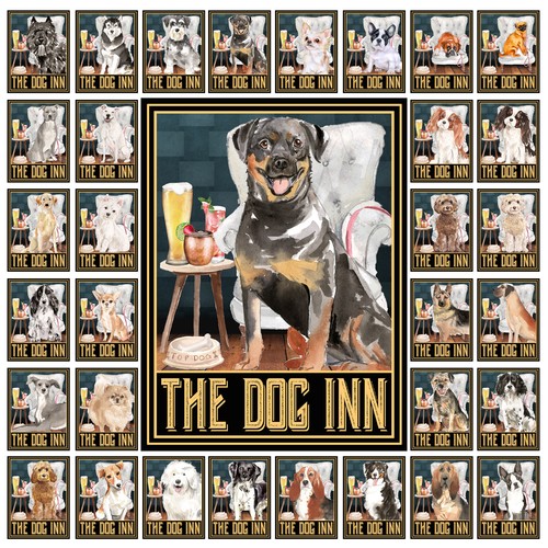 Metal tin sign plaque the - metal, dog